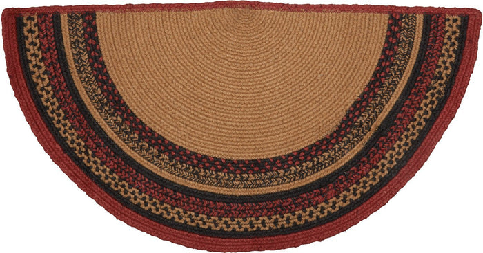 Cumberland Moose Half Circle Braided Rug 16.5x33" - Primitive Star Quilt Shop