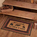 Cumberland Moose "Welcome" Rectangle Braided Rug 20x30" - Primitive Star Quilt Shop