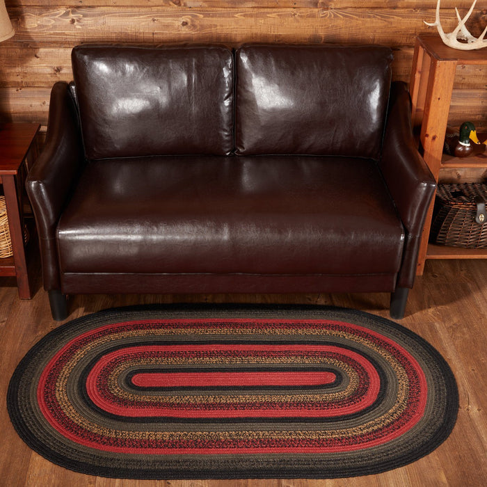 Cumberland Oval Braided Rug 36x60" - Primitive Star Quilt Shop