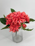 Le Fleur Dahlia Bush Pink 19.5" - Artificial Flowering Plants Silk