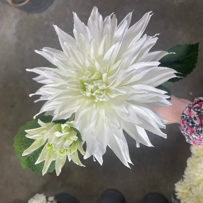 Le Fleur Dahlia Spray Cream 29" - Artificial Flowering Plants Silk