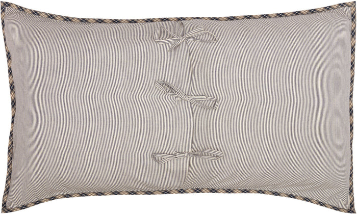 Dakota Star Farmhouse Blue Quilted King Sham 21x37" - Primitive Star Quilt Shop