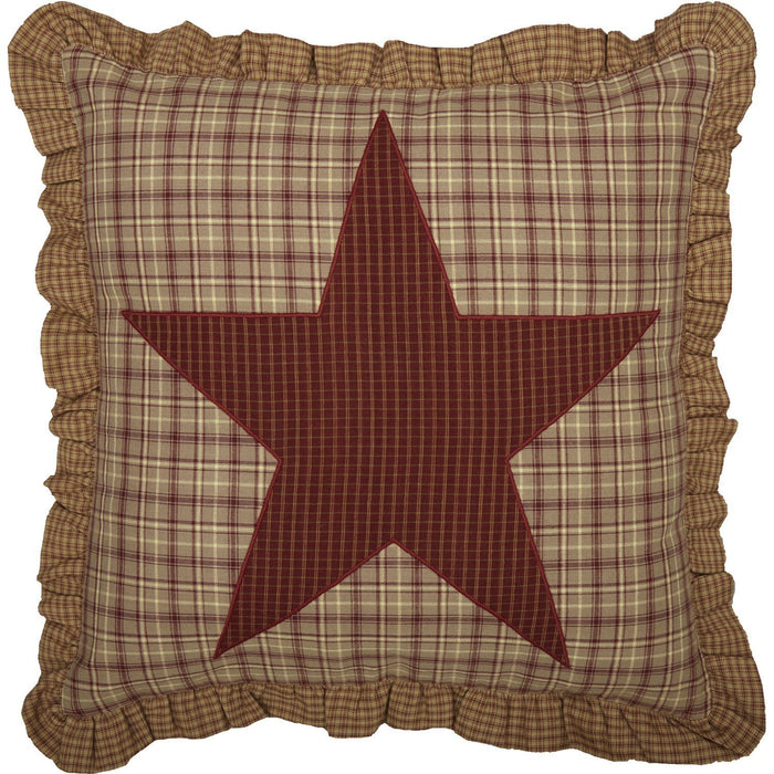 Dawson Star Applique Pillow 18" Filled Default - Primitive Star Quilt Shop