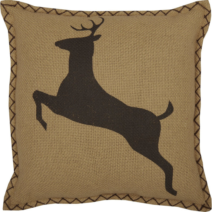 Dawson Star Deer Pillow 12" - Primitive Star Quilt Shop