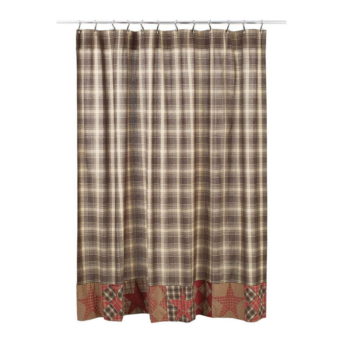 Dawson Star Patchwork Shower Curtain - Primitive Star Quilt Shop