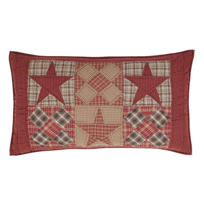 Dawson Star Quilted King Sham 21x37" Default - Primitive Star Quilt Shop