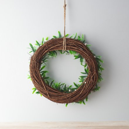 Decorative Heart Mistletoe Wreath, 35cm - Modern Home Interiors