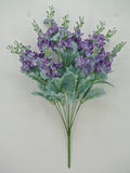 Golden Bell Delphinium Bush Purple 24" - Artificial Flowering Plants Silk