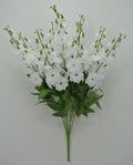 Golden Bell Delphinium Bush White 23" - Artificial Flowering Plants Silk