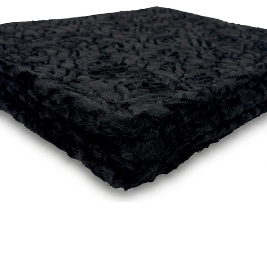 Demi Rose Black Minky Blanket