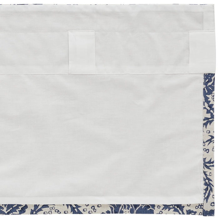 Dorset Navy Floral Lined Valance 72" - Primitive Star Quilt Shop
