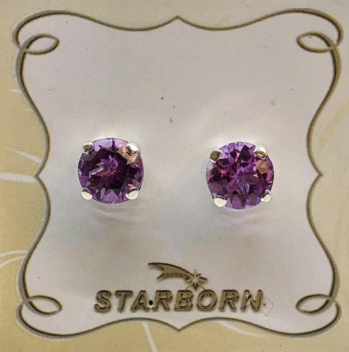 Earrings, SS Single Stone