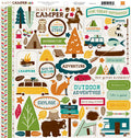 Echo Park Happy Camper 12" X 12" Element Sticker Sheet - SCRAPBOOKFARE