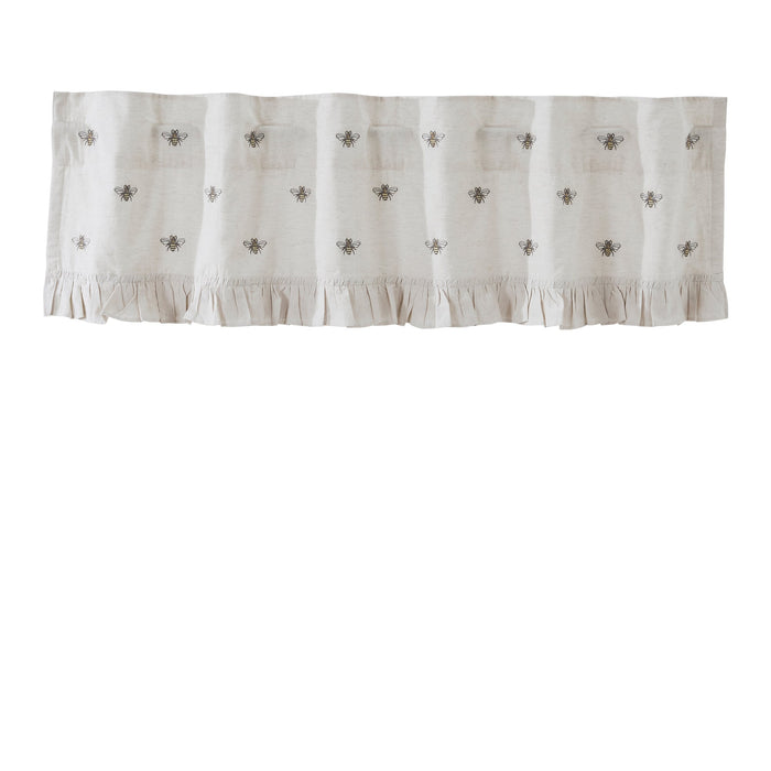 Embroidered Bee Lined Valance 60" - Primitive Star Quilt Shop