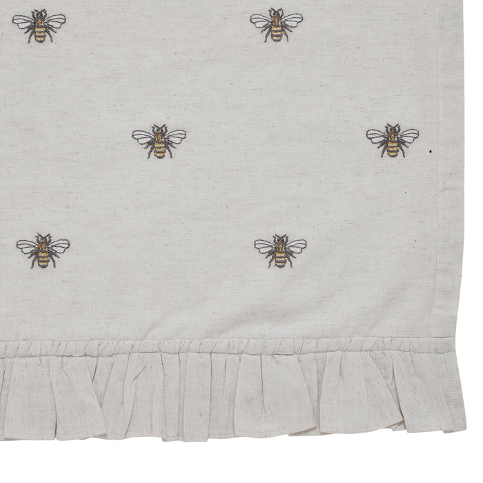 Embroidered Bee Lined Valance 60" - Primitive Star Quilt Shop