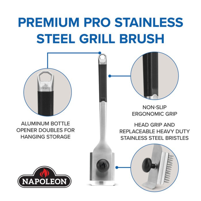 EOL - Napoleon Premium Stainless Steel Grill Brush PRO Series