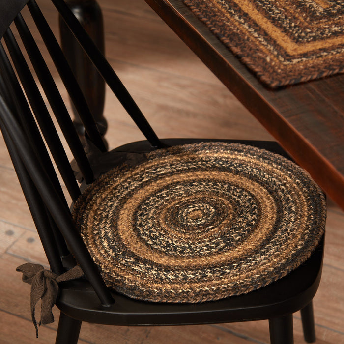 Espresso Braided Chair Pad 15" - Primitive Star Quilt Shop