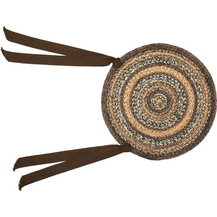 Espresso Braided Chair Pad 15" - Primitive Star Quilt Shop