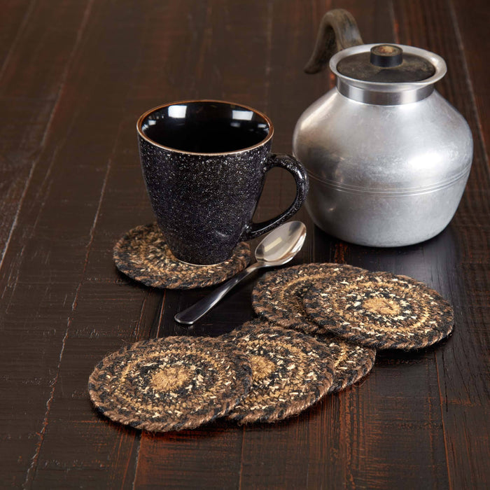 Espresso Braided Coaster - Set of 6 - Primitive Star Quilt Shop