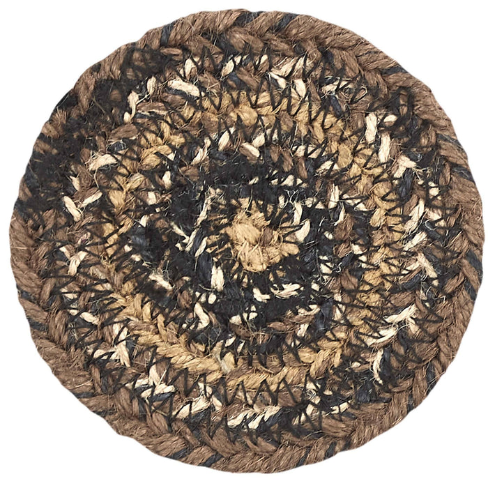 Espresso Braided Coaster - Set of 6 - Primitive Star Quilt Shop