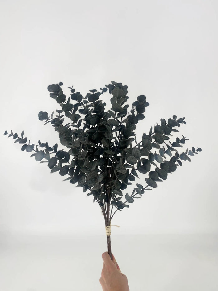 Le Fleur Eucalyptus Spray 26" Black - Silk