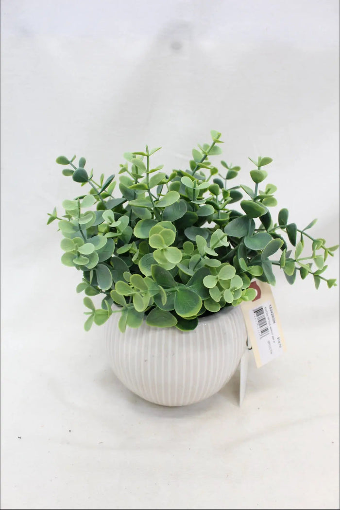 Supreme Eucalyptus with Pot 9" - Artificial Non-Flowering Plants Silk