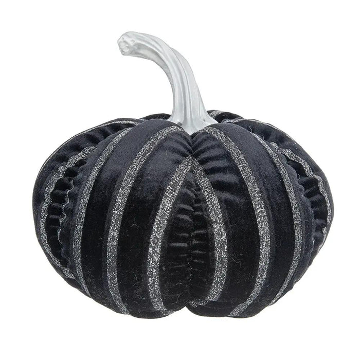 A&B Fabric Black Striped Pumpkin 7" x 7" - Uncategorized Merchandise