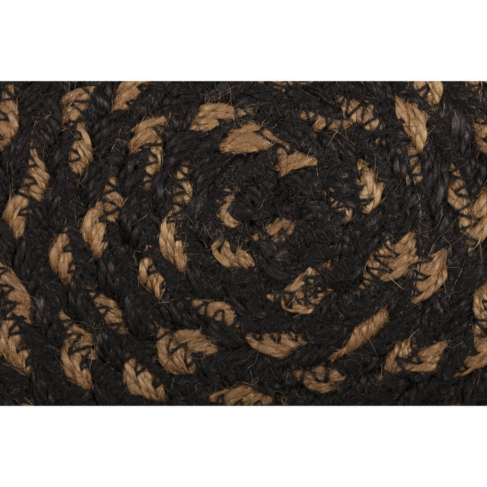 Farmhouse Black and Tan Braided Chair Pad 15" - Set of 6 - Primitive Star Quilt Shop