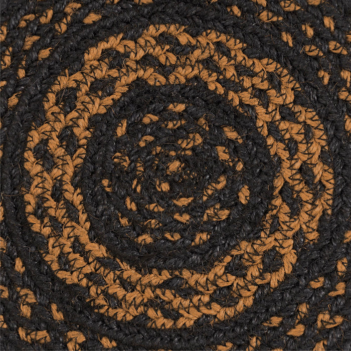 Farmhouse Black and Tan Braided Trivet 8" - Primitive Star Quilt Shop