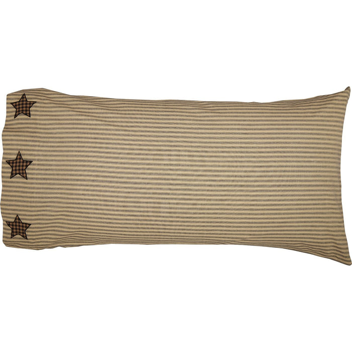 Farmhouse Star King Pillow Case - Set of 2 - Primitive Star Quilt Shop