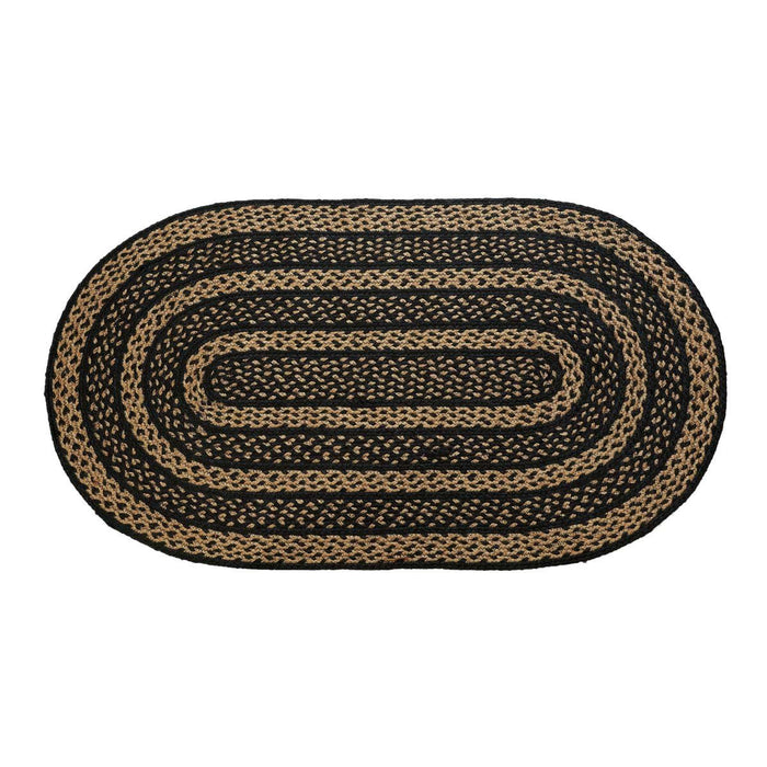 Farmhouse Star Oval Braided Rug 27x48" - Primitive Star Quilt Shop