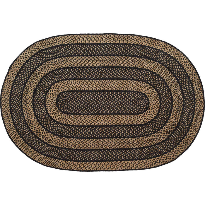 Farmhouse Star Oval Braided Rug 36x60" - Primitive Star Quilt Shop