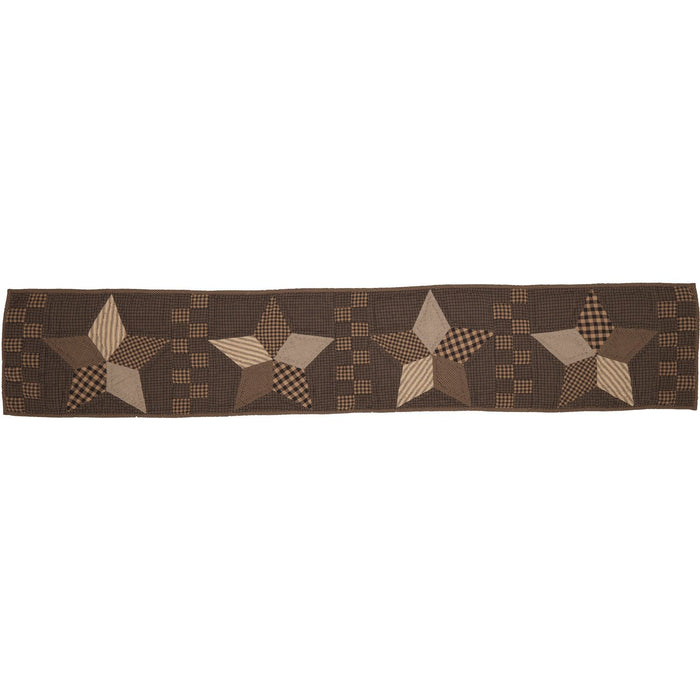 Farmhouse Star Quilted Runner 13x72" - Primitive Star Quilt Shop