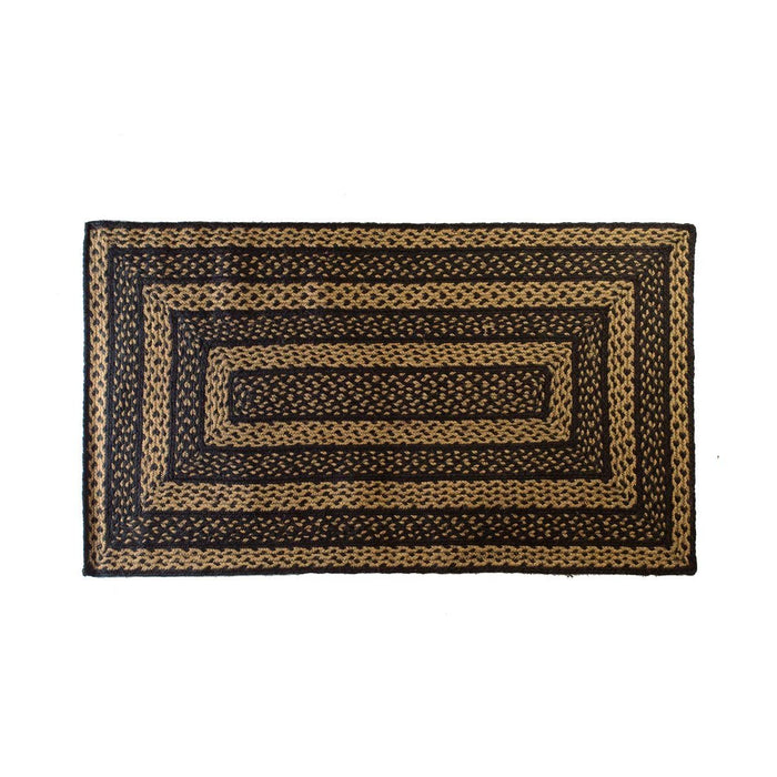 Farmhouse Star Rectangle Braided Rug 27x48" - Primitive Star Quilt Shop