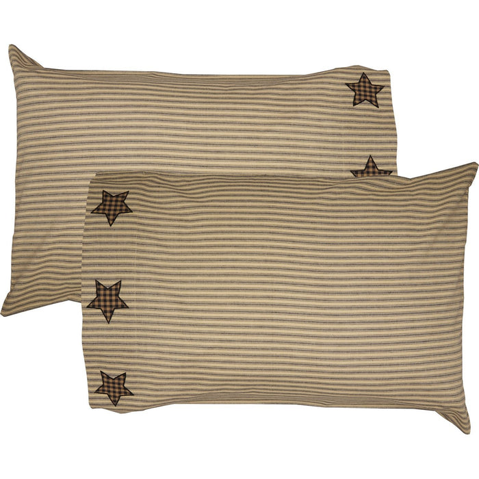 Farmhouse Star Standard Pillow Case - Set of 2 - Primitive Star Quilt Shop