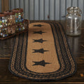 Farmhouse Star Stencil Braided Runner 13x48" - Primitive Star Quilt Shop