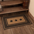 Farmhouse Star Stencil Rectangle Braided Rug 24x36" - Primitive Star Quilt Shop