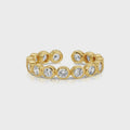 Faux Diamond Adjustable Ring Gold