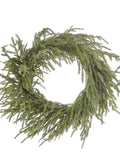 Fir Pine Wreath 24 inch silk evergreen with dense green foliage in a circular form.