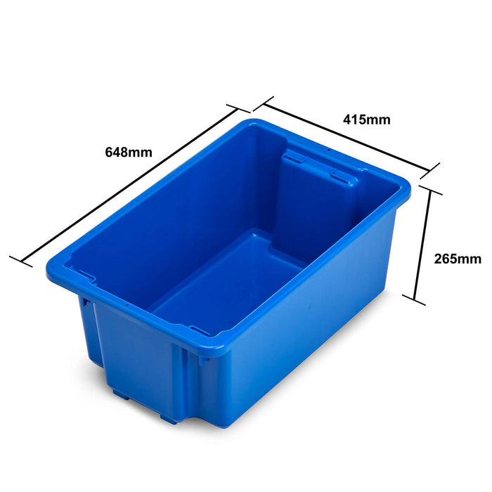 Fischer Blue 52L Stack and Nest Tub