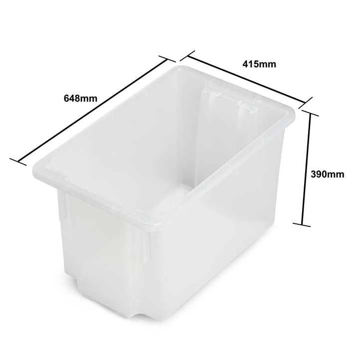 Fischer Clear 68L Stack and Nest Tub