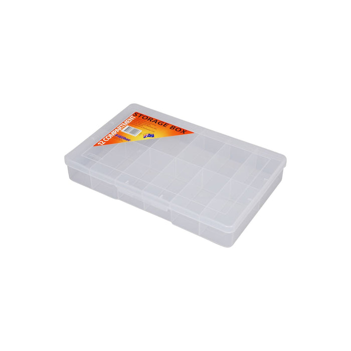 Fischer Large Clear 12 Compartment Storage Box