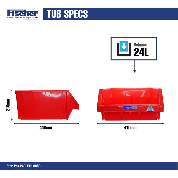 Fischer Red 24L Stor Pak