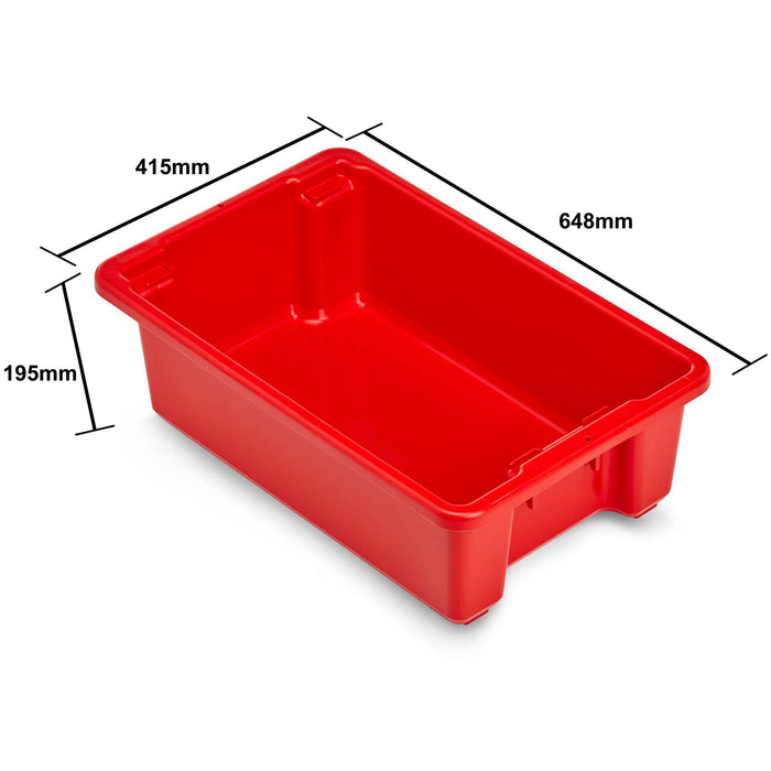 Fischer Red 32L Stack and Nest Tub