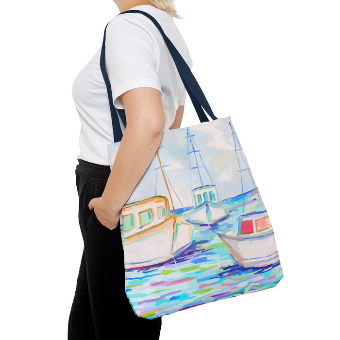 Fish Boats Tote Bag