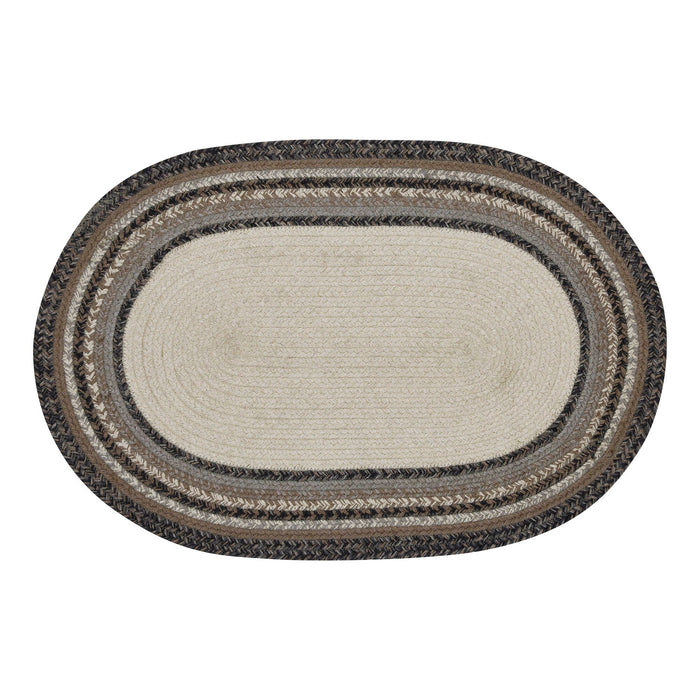 Floral Vine "Welcome" Oval Braided Rug 20x30" - Primitive Star Quilt Shop