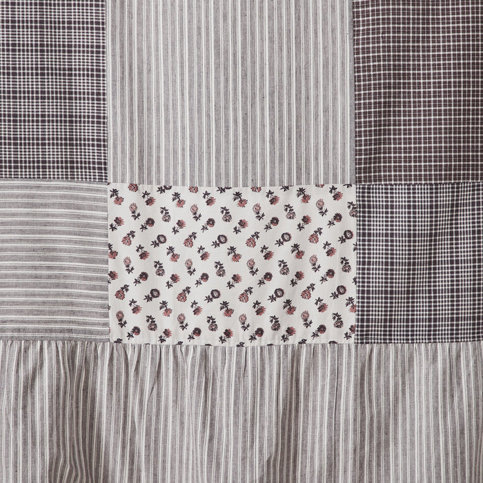 Florette Patchwork Lined Shower Curtain - Primitive Star Quilt Shop