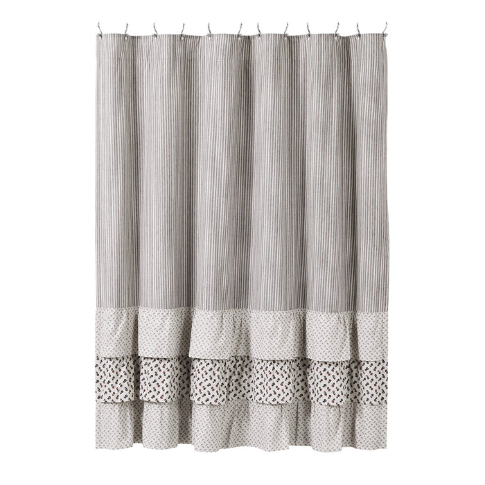 Florette Ruffled Lined Shower Curtain - Primitive Star Quilt Shop