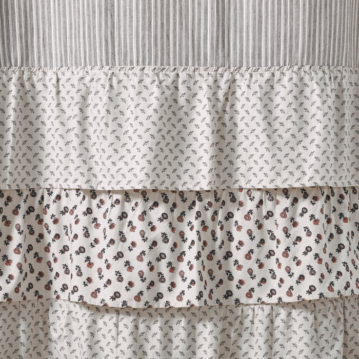 Florette Ruffled Lined Shower Curtain - Primitive Star Quilt Shop
