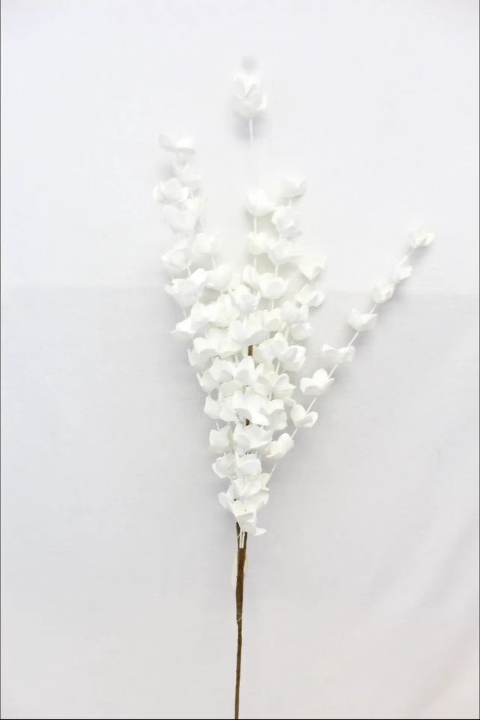 Supreme Foam Eucalyptus Spray White 39" - Artificial Non-Flowering Plants Silk